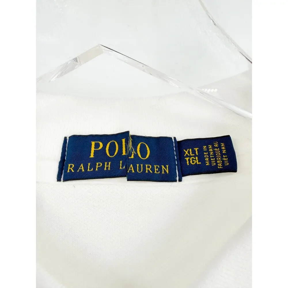POLO RALPH LAUREN Long Sleeve Polo Shirt Size XLT NEW White $170